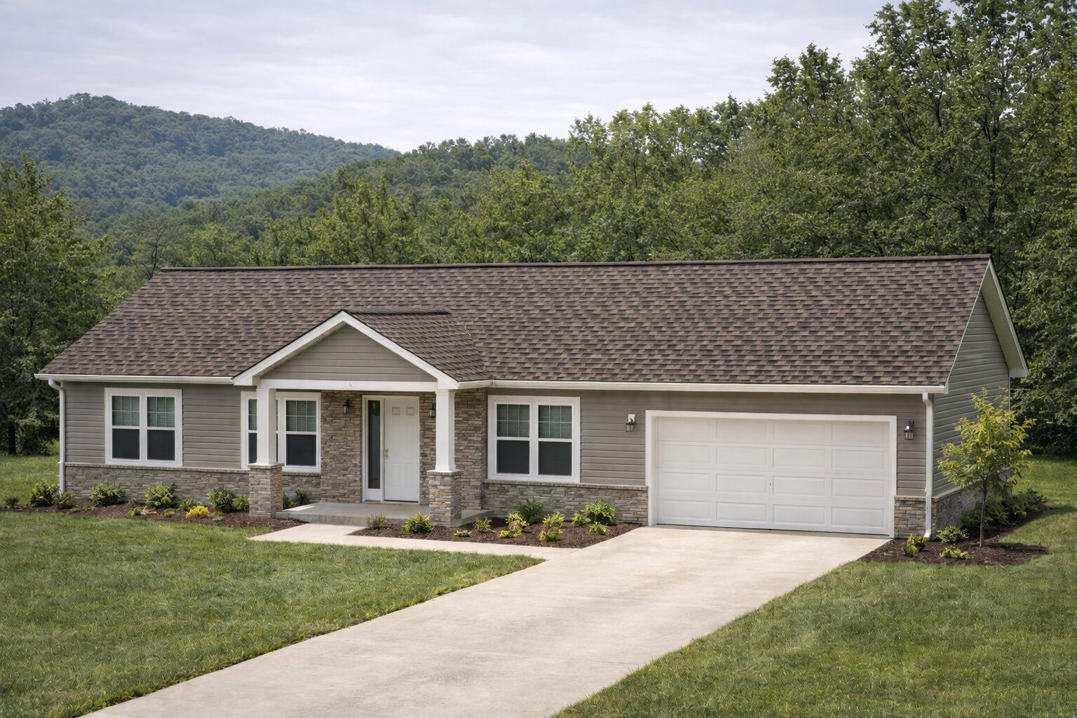 Storm-damaged roof being assessed for an insurance claim in Western North Carolina